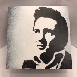 ⚡️Johnny Cash inspired Rocker Box 4.5”x2.5” graffiti distressed handmade box